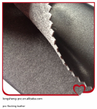 pvc leather for shoes with white strong knitted fabric